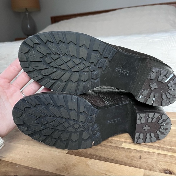 L.L. Bean Brown Ankle Boots Cabincore Chocolate Brown Leather Cozy Weather Fall - Picture 9 of 11